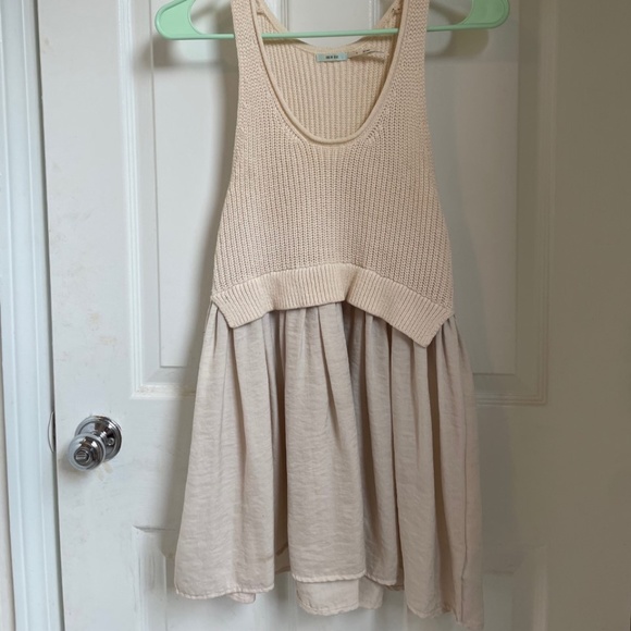 Kimchi Blue Tops - Knit & Linen Smock Top